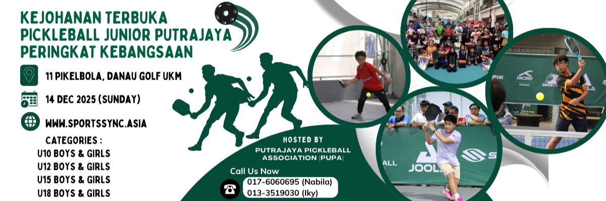 KEJOHANAN TERBUKA PICKLEBALL JUNIOR PUTRAJAYA PERINGKAT KEBANGSAAN