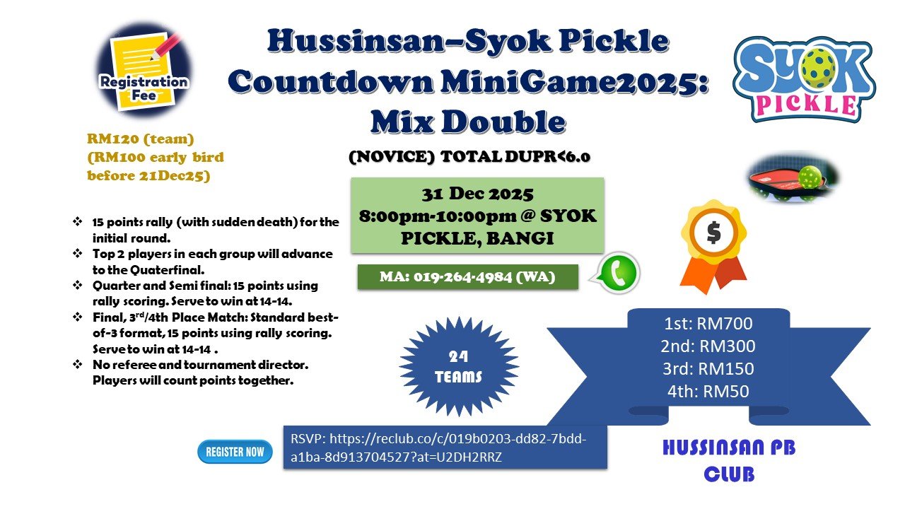 Hussinsan–Syok Pickle Countdown MiniGame2025: Mix Double
