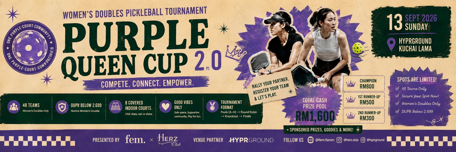 Purple Queen Cup 2.0 (Women’s Doubles DUPR < 2.699) 