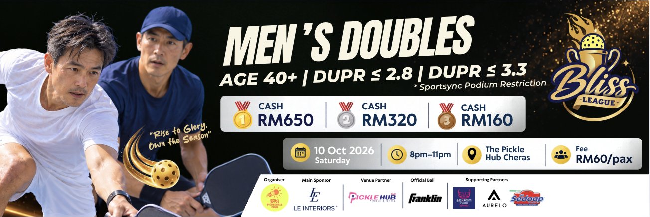 🏆 BLISS LEAGUE 🏆 MEN'S DOUBLES AGE 40+ ≤2.8 | MEN'S DOUBLES AGE 40+ ≤3.3 (2)