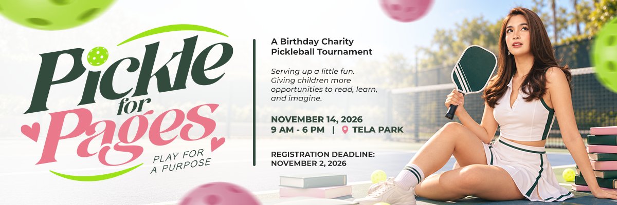 PICKLE FOR PAGES | A Birthday Charity Pickleball Tournament