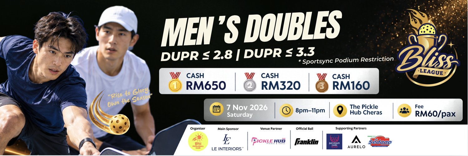 🏆 BLISS LEAGUE 🏆 MEN'S DOUBLES ≤2.8 | MEN'S DOUBLES AGE 40+ ≤3.3 (1107)