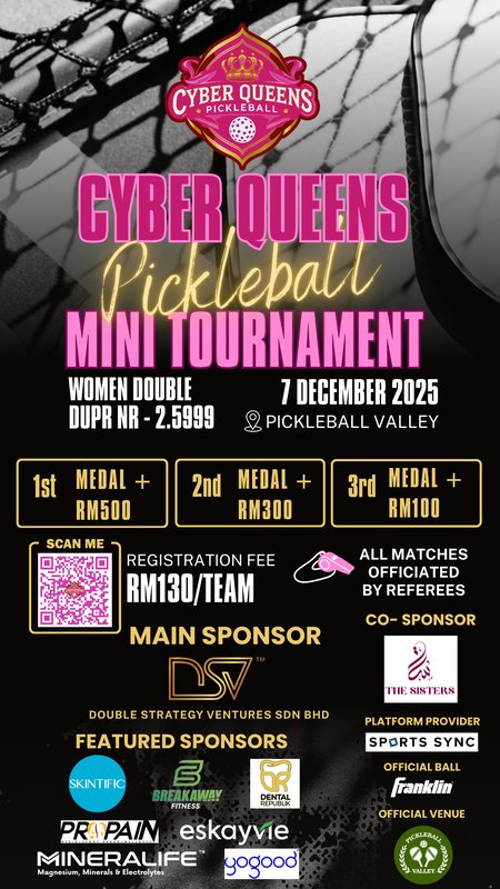 Cyber Queens Pickleball Mini Tournament logo