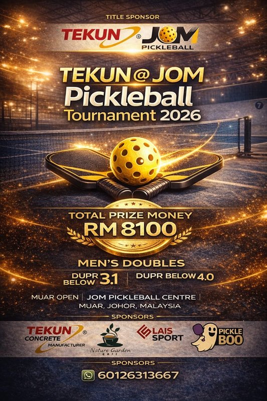 TEKUN@JOM PICKLEBALL TOURNAMENT 2026 logo