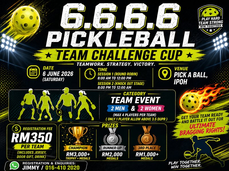6.6.6 PICKLEBALL TEAM CHALLENGE CUP logo