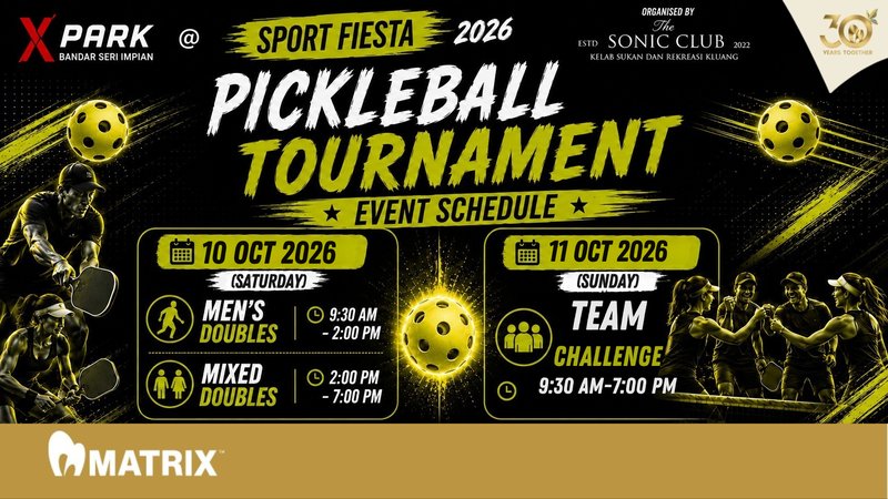 X PARK PICKLEBALL COMPETITION @ SPORT FIESTA 