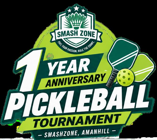 Pickleball Tournament - First Year Anniversary Smashzone, Amanhill logo