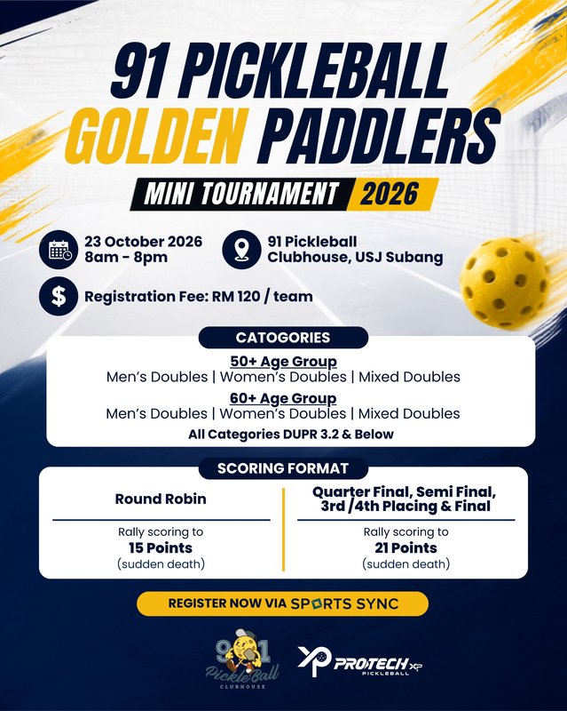 91 Pickleball Golden Paddlers Mini Tournament 